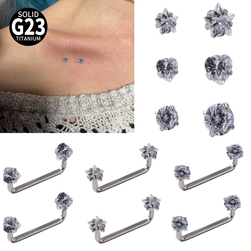Dermal Anchor Top - 3-1 шт., титановые штанги для пирсинга