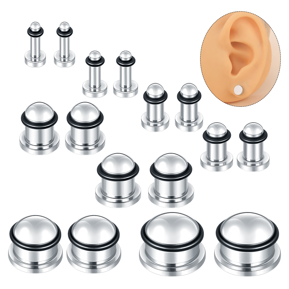 Body Jewelry Ear Gauges - 1 пара ушных туннелей из нержавеющей