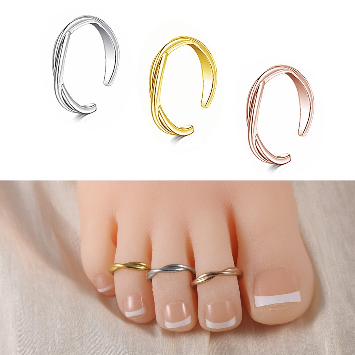 Body Jewelry Hoops - 1 шт./3 шт., регулируемое кольцо из