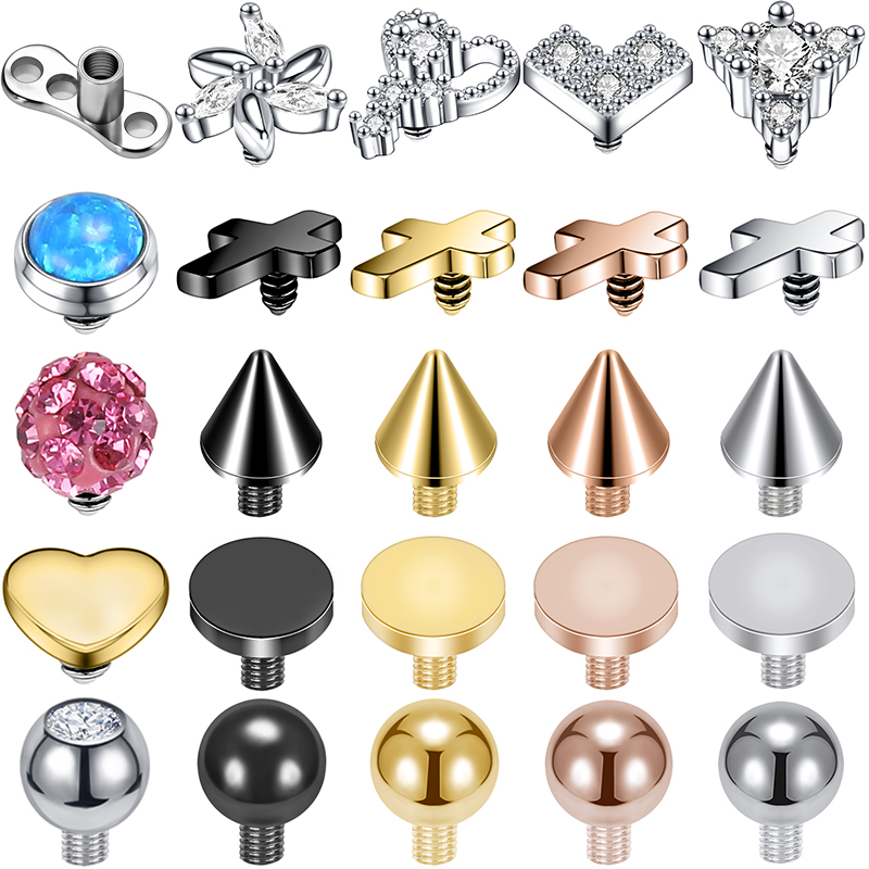 Dermal Anchor Top - ZS 16G микро кожный пирсинг Циркон