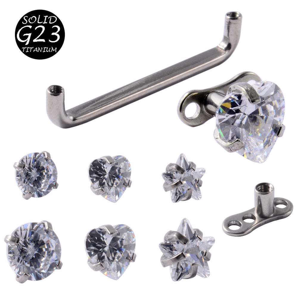 Dermal Anchor Top - 1Peice G23 титановый дермальный якорь для