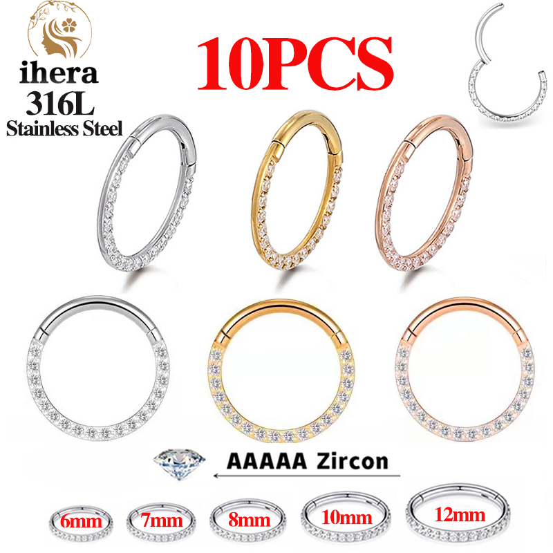 Body Jewelry Hoops - 1/10 шт. Кольца для носа из