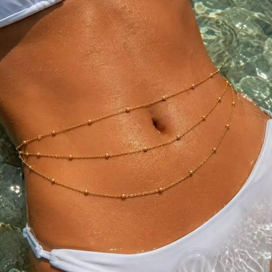 Body Jewelry Waterproof - IngeSight.Z Модная многослойная цепочка на талию
