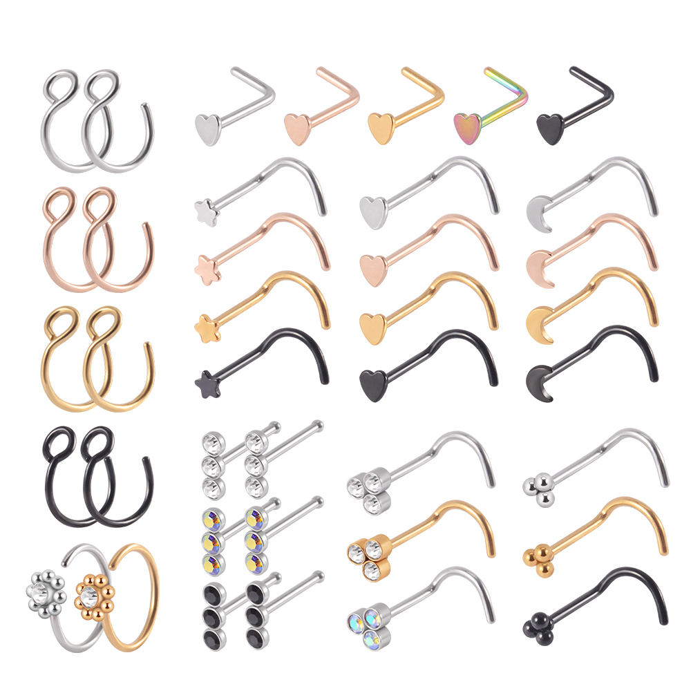 Body Jewelry Holder - Набор гвоздиков из хирургической стали для