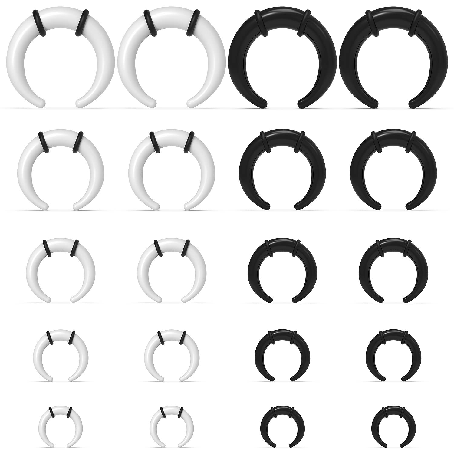 Body Jewelry Ear Gauges - Большие кольца для перегородки, 14 г,