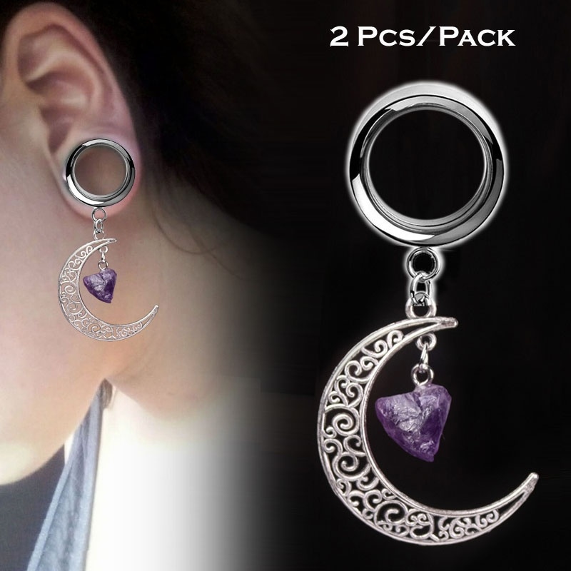 2 шт., подвеска из натуральног – обзор и цена Body Jewelry Ear Gauges