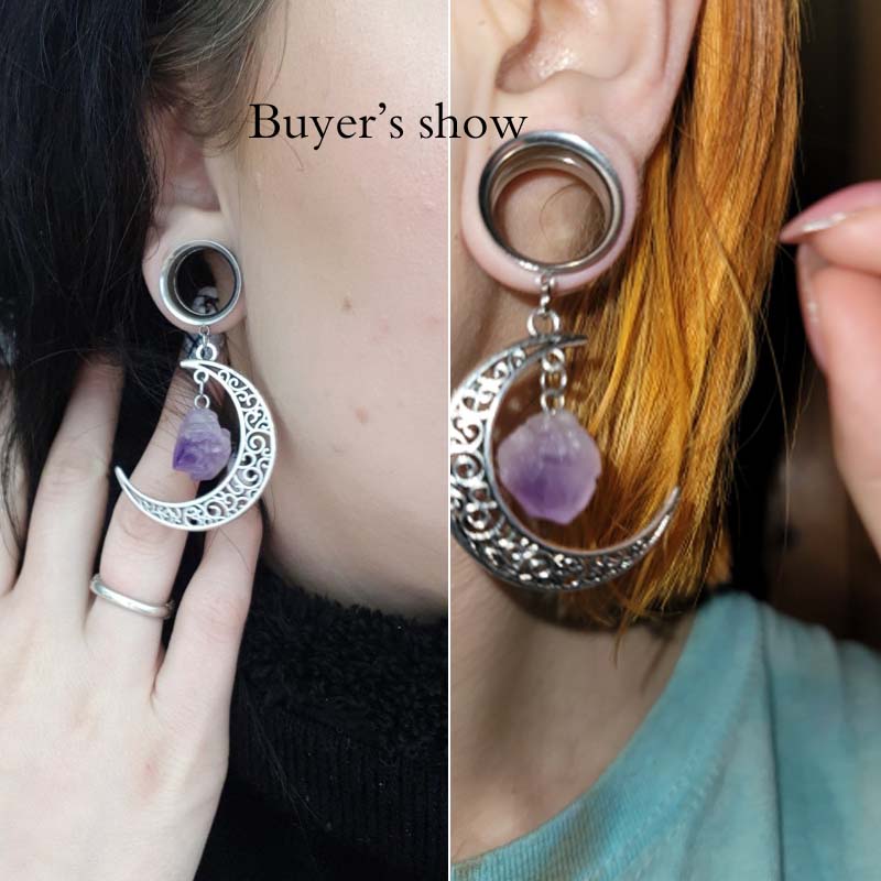 2 шт., подвеска из натуральног – обзор и цена Body Jewelry Ear Gauges