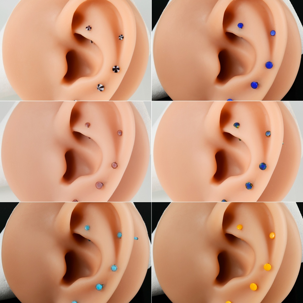 1 шт., стеклянные серьги-гвозд – обзор и цена Body Jewelry Holder