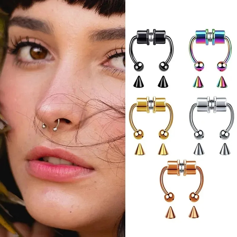 1/2/3 шт. фальшивые магнитные  – обзор и цена Body Jewelry Hoops