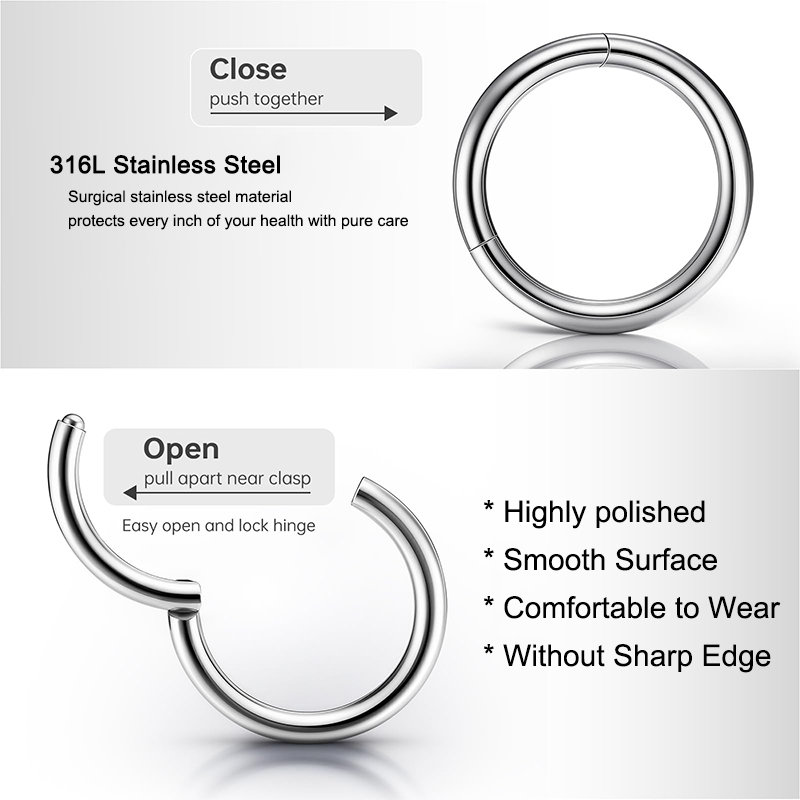 Кольцо-кликер из хирургической – обзор и цена Body Jewelry Hoops