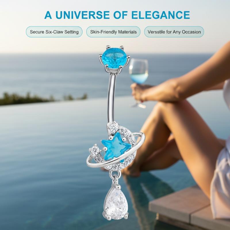 Блестящие серьги-подвески для  – обзор и цена Body Jewelry Universe