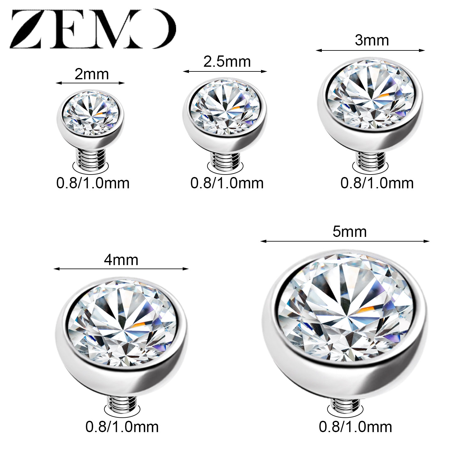 ZEMO 1-2 шт./лот, пирсинг-аксе – обзор и цена Dermal Anchor Top