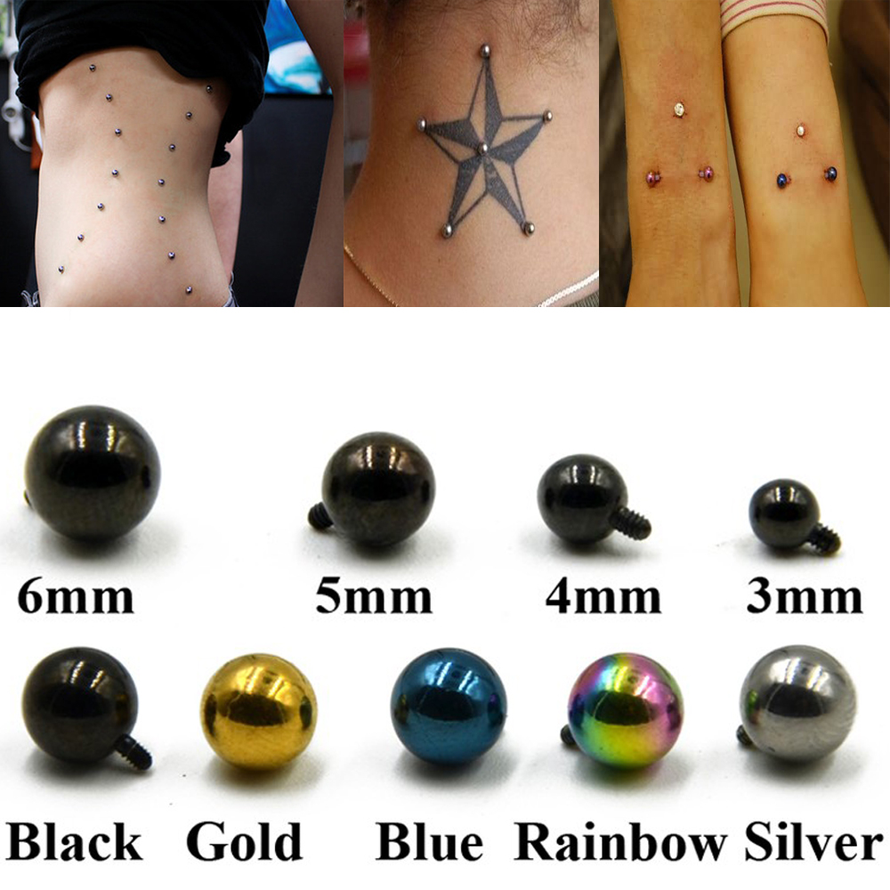 1 шт., мяч для пирсинга, из хи – обзор и цена Dermal Anchor Top