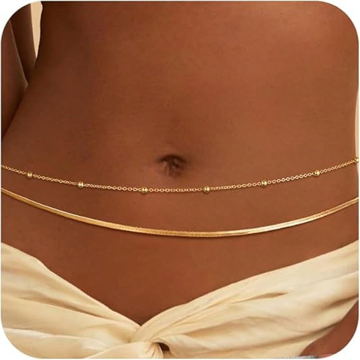 Женская золотая цепочка на тал – обзор и цена Body Jewelry Waterproof